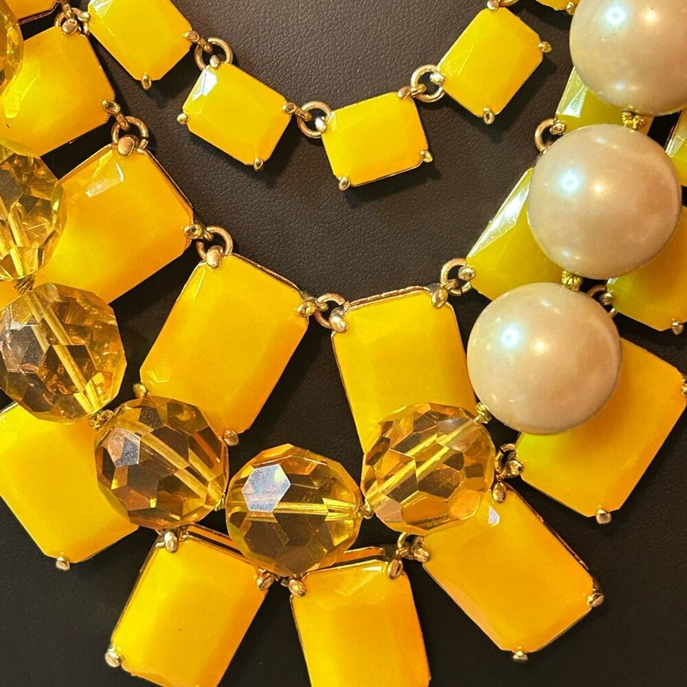 Kate Spade New York Statement Necklace #F009 Oversized Yellow Pearl WOW!!! - Picture 2 of 10